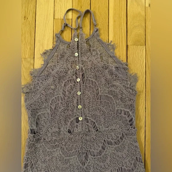 Intimately Free People She's Got It Crochet Lace Mini Slip dress size S - Picture 9 of 11